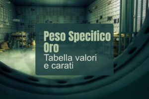 peso specifico oro