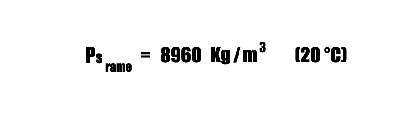 peso specifico rame kg/m3