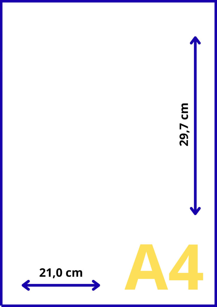 dimensioni di foglio formato a4