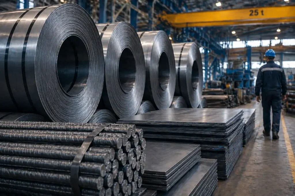Prezzo acciaio oggi per aziende con coils e lamiere in magazzino siderurgico